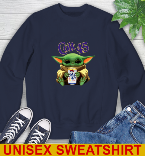 Star Wars Baby Yoda Hugs Colt 45 Beer Shirt 27