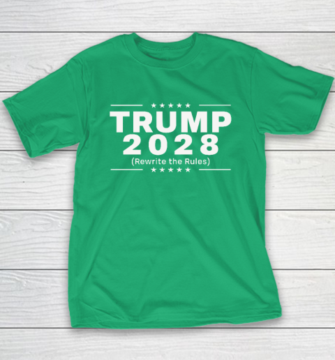 Trump 2028 Rewrite The Rules Youth T-Shirt 4