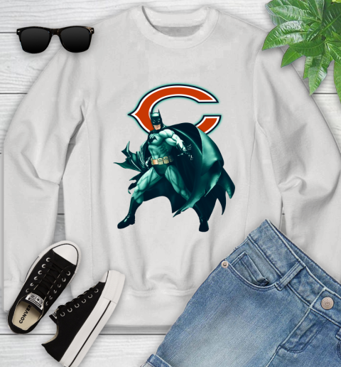 NFL Batman Football Sports Chicago Bears Youth Sweatshirt