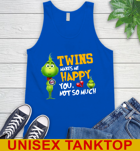 MLB Minnesota Twins Makes Me Happy You Not So Much Grinch Baseball Sports Tank Top 4