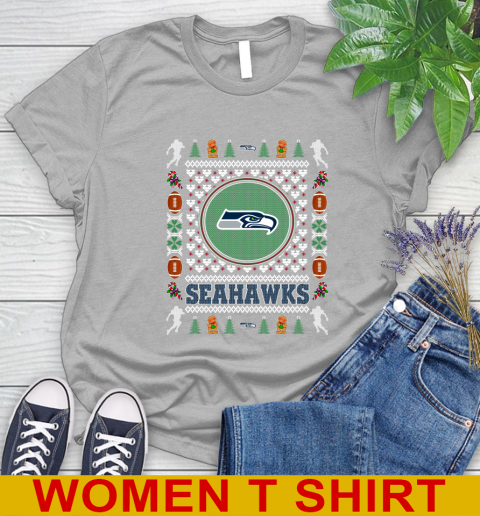 Seattle Seahawks Merry Christmas NFL Football Loyal Fan Women's T-Shirt 5