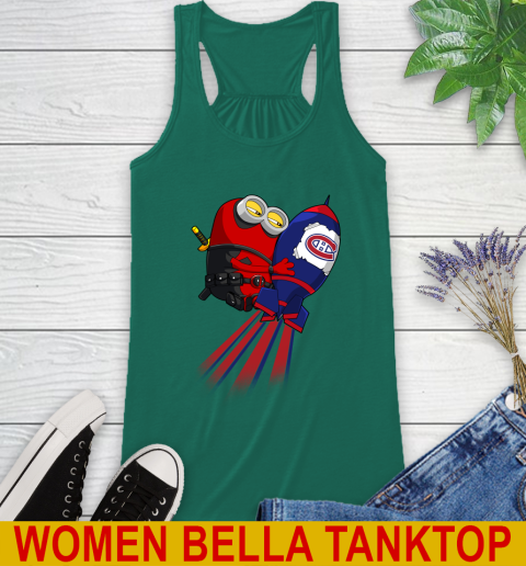 NHL Hockey Montreal Canadiens Deadpool Minion Marvel Shirt Racerback Tank - Image 6