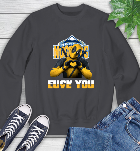 NBA Denver Nuggets Deadpool Love You Fuck You Basketball Sports Sweatshirt 6