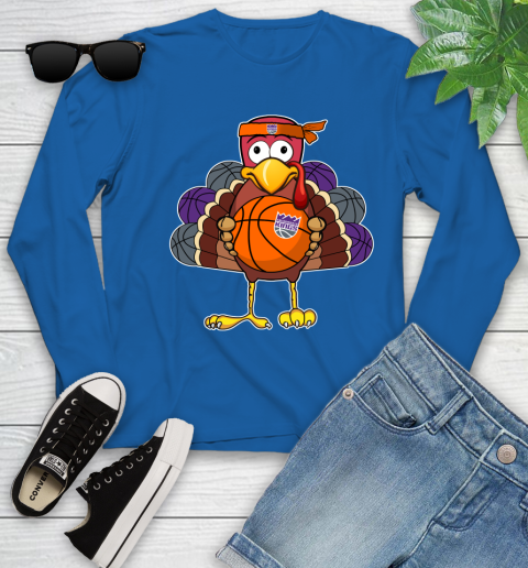 Sacramento Kings Turkey thanksgiving day Youth Long Sleeve 9