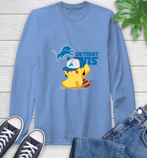 NFL Pikachu Football Sports Detroit Lions Long Sleeve T-Shirt 11