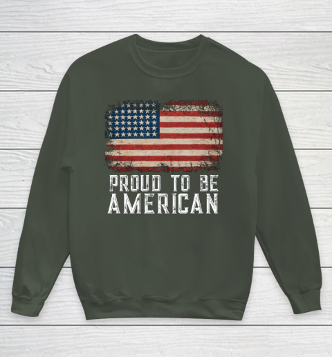 Proud American Patriotic USA Flag Youth Sweatshirt 8