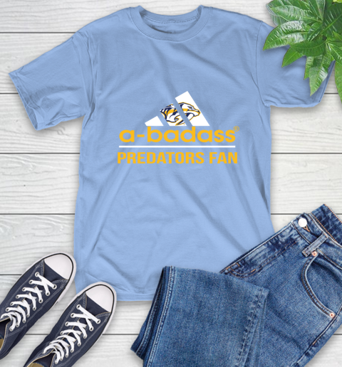 NHL A Badass Nashville Predators Fan Adidas Hockey Sports T-Shirt 12
