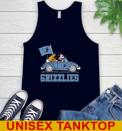 NBA Basketball Memphis Grizzlies Pluto Mickey Driving Disney Shirt Tank Top 3