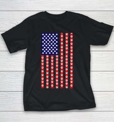 Handball Dog Lover American Flag Youth T-Shirt