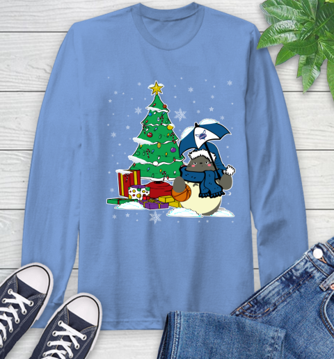 Charlotte Hornets NBA Basketball Cute Tonari No Totoro Christmas Sports Long Sleeve T-Shirt 12