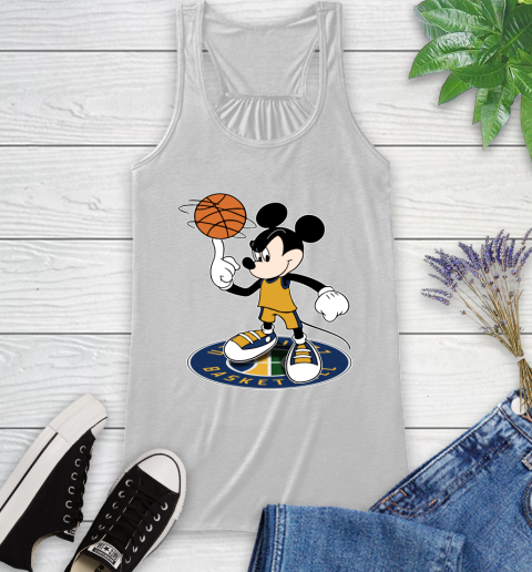 NBA Basketball Utah Jazz Cheerful Mickey Disney Shirt Racerback Tank 2