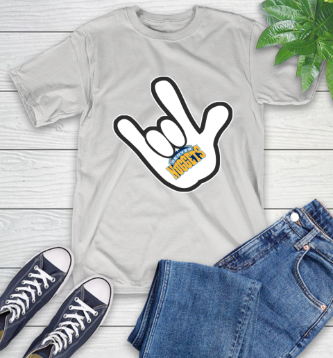 Denver Nuggets NBA Basketball Mickey Rock Hand Disney T-Shirt
