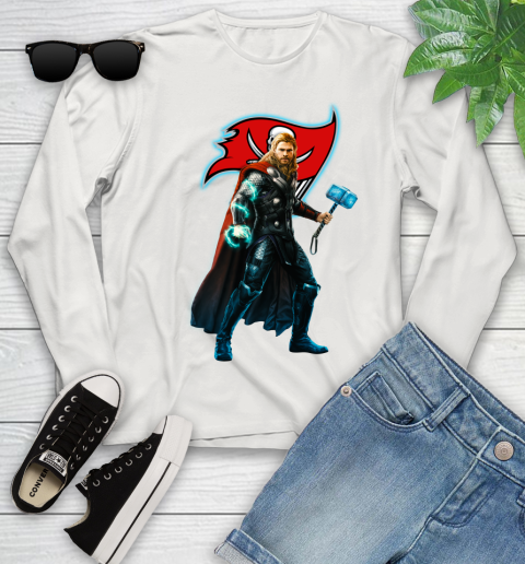 NFL Thor Avengers Endgame Football Tampa Bay Buccaneers Youth Long Sleeve 12