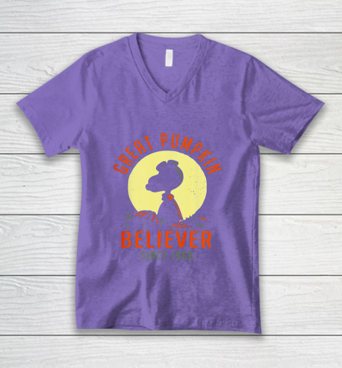 Peanuts Great Pumpkin believer since 1966 Halloween V-Neck T-Shirt 8