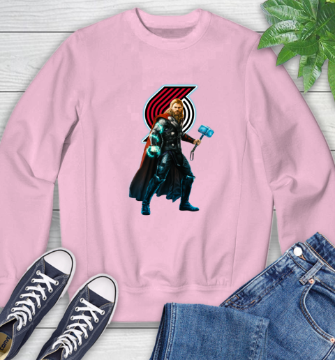 NBA Thor Avengers Endgame Basketball Portland Trail Blazers Sweatshirt 9