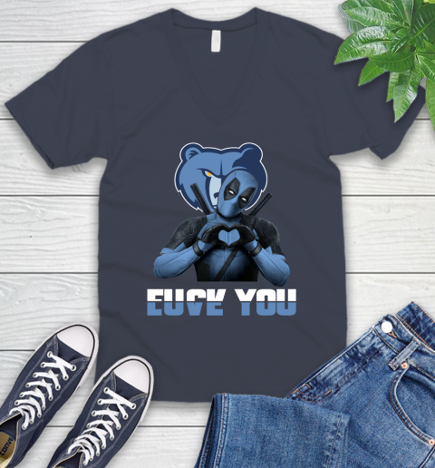 NBA Memphis Grizzlies Deadpool Love You Fuck You Basketball Sports V-Neck T-Shirt 8