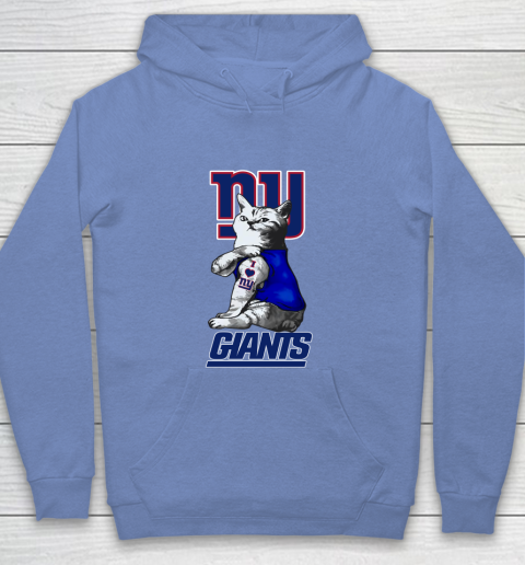 NFL Football My Cat Loves New York Giants Youth Hoodie