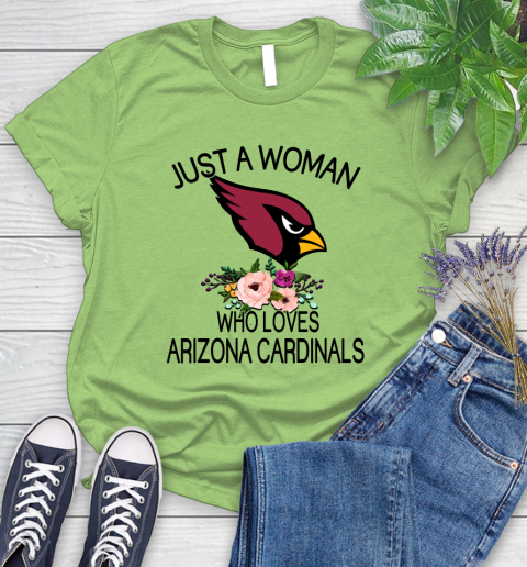 NFL Just A Woman Who Loves Arizona Cardinals Football Sports Women's T-Shirt 7