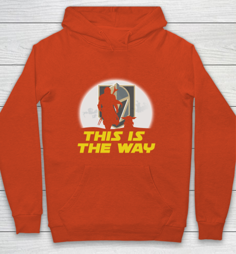 Vegas Golden Knights NHL Ice Hockey Star Wars Yoda And Mandalorian This Is The Way Youth Hoodie 3