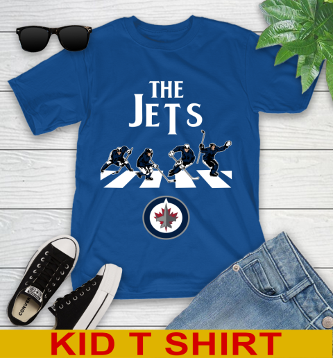 NHL Hockey Winnipeg Jets The Beatles Rock Band Shirt Youth T-Shirt 10