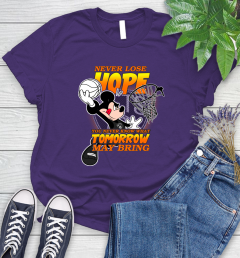 Brooklyn Nets NBA Basketball Mickey Disney Never Lose Hope Women's T-Shirt 4