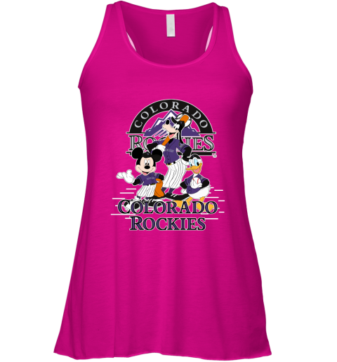 Colorado Rockies Mickey Donald And Goofy Baseball Racerback Tank