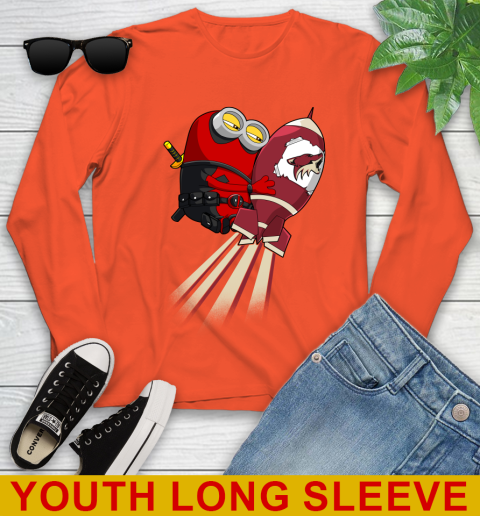 NHL Hockey Arizona Coyotes Deadpool Minion Marvel Shirt Youth Long Sleeve 3