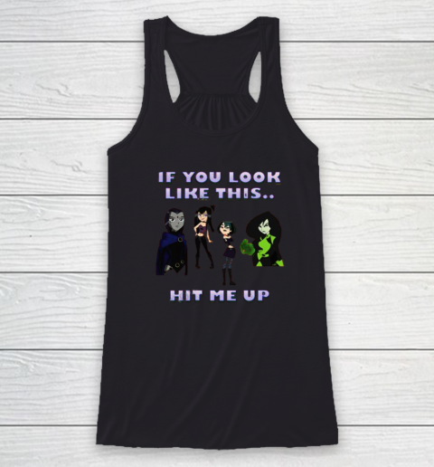 If You Look Like This Hit Me Up Goth Girl Racerback Tank