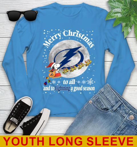 Tampa Bay Lightning Merry Christmas To All And To Lightning A Good Season NHL Hockey Sports Youth Long Sleeve 8