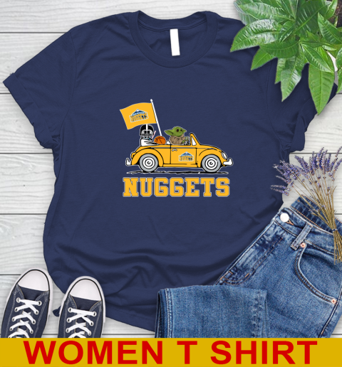 NBA Basketball Denver Nuggets Darth Vader Baby Yoda Driving Star Wars Shirt Women's T-Shirt 12
