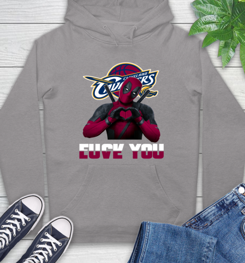 NBA Cleveland Cavaliers Deadpool Love You Fuck You Basketball Sports Hoodie 6