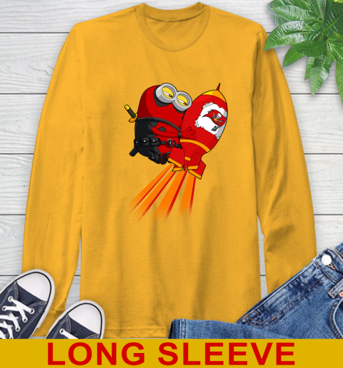NFL Football Tampa Bay Buccaneers Deadpool Minion Marvel Shirt Long Sleeve T-Shirt 2