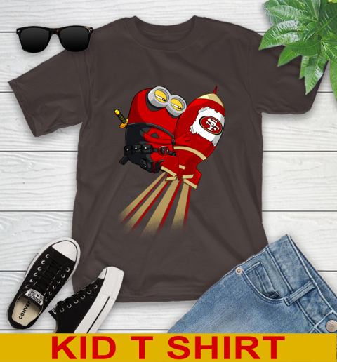 NFL Football San Francisco 49ers Deadpool Minion Marvel Shirt Youth T-Shirt 6