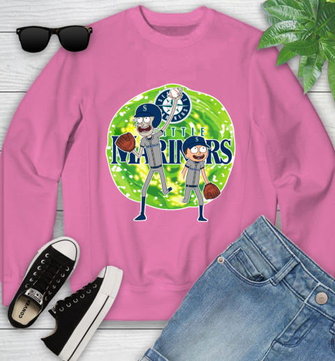 MLB Seattle Mariners Rick And Morty Baseball Sports Youth Sweatshirt 7