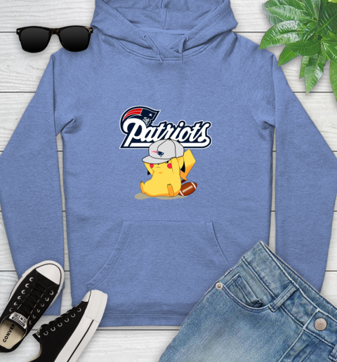 NFL Pikachu Football Sports New England Patriots Youth Hoodie 12