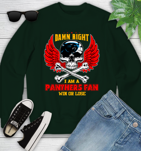 NFL Damn Right I Am A New York Jets Win Or Lose Skull Football Sports (2) Youth Sweatshirt 9