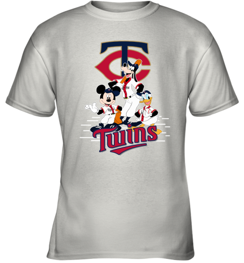 Minnesota Twins Mickey Donald And Goofy Baseball Youth T-Shirt