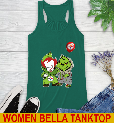 Pittsburgh Steelers Baby Pennywise Grinch Christmas NFL Football Racerback Tank 7