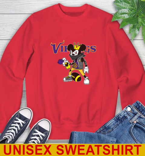 Minnesota Vikings NFL Football Mickey Peace Sign Sports Sweatshirt 10