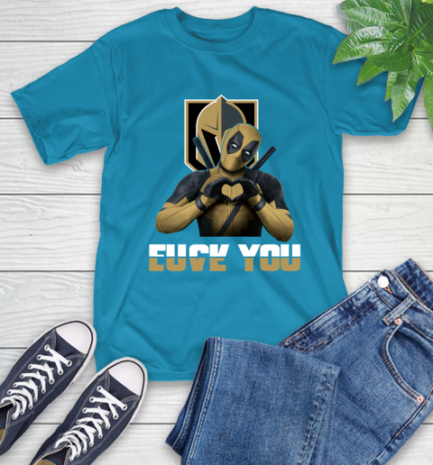 NHL Vegas Golden Knights Deadpool Love You Fuck You Hockey Sports T-Shirt 9
