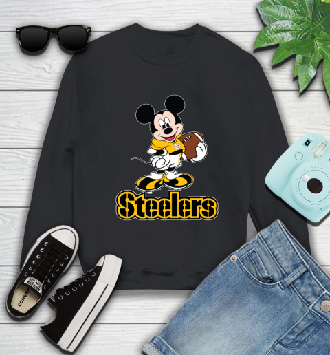 NFL Football Pittsburgh Steelers Cheerful Mickey Mouse Shirt Sweatshirt