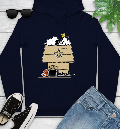 New Orleans Saints NFL Football Snoopy Woodstock The Peanuts Movie Youth Hoodie 4