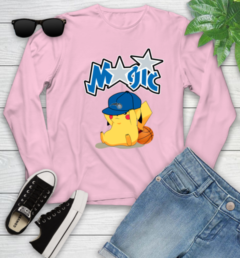 NBA Pikachu Basketball Sports Orlando Magic Youth Long Sleeve 10
