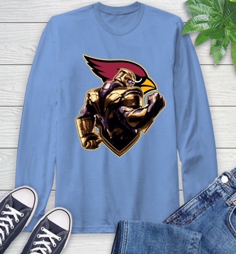 NFL Thanos Avengers Endgame Football Sports Arizona Cardinals Long Sleeve T-Shirt 11