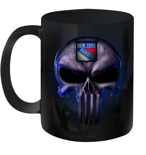 New York Rangers NHL Hockey Punisher Skull Sports Ceramic Mug 11oz