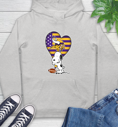 Minnesota Vikings NFL Football The Peanuts Movie Adorable Snoopy Hoodie