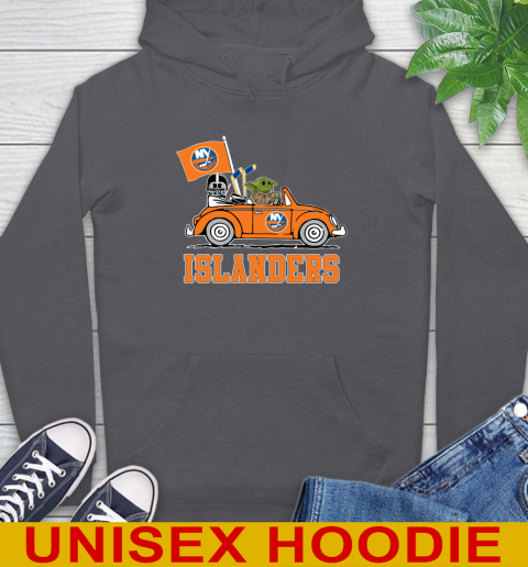 NHL Hockey New York Islanders Darth Vader Baby Yoda Driving Star Wars Shirt Hoodie 7