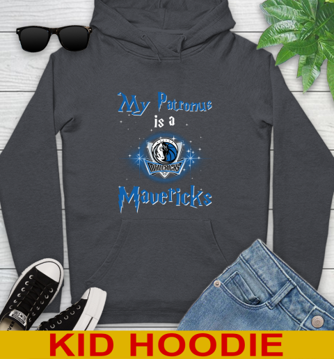 NBA Basketball Harry Potter My Patronus Is A Dallas Mavericks Youth Hoodie 9