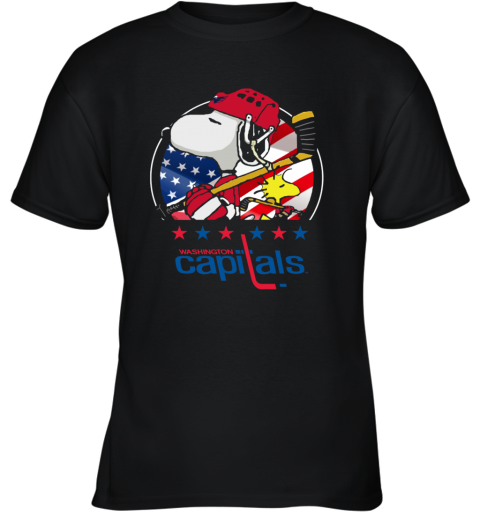 1oq7 washington capitals snoopy and woodstock nhl youth t shirt 26 front black