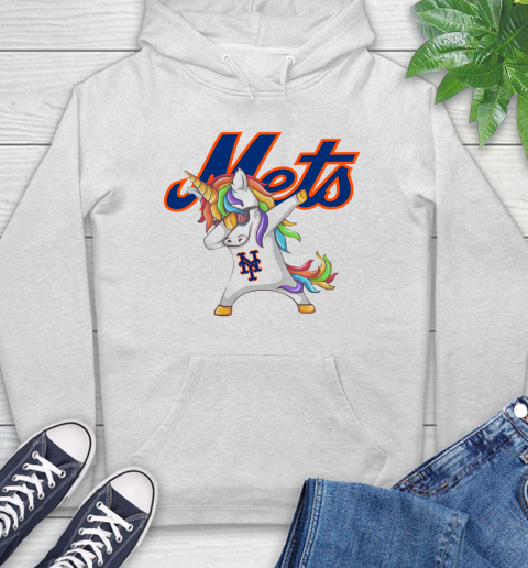 New York Mets MLB Baseball Funny Unicorn Dabbing Sports Hoodie